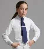 PREMIER EQUINE Tessa Kız Çocuk Uzun Kollu Gösteri Gömleği Beyaz