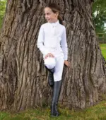 PREMIER EQUINE Tessa Kız Çocuk Uzun Kollu Gösteri Gömleği Beyaz - Görsel 2