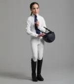 PREMIER EQUINE Tessa Kız Çocuk Uzun Kollu Gösteri Gömleği Beyaz - Görsel 6