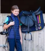 PREMIER EQUINE Pony Jack Pamuklu GP/Jump Parıltılı Eyer Altlığı Lacivert - Görsel 2