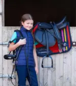 PREMIER EQUINE Pony Pamuklu GP/Jump Parıltılı Eyer Altlığı Kırmızı - Görsel 3