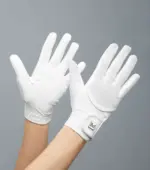Premier Equine Presa Mesh Yarışma Binicilik Eldiveni Beyaz - Görsel 6