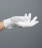 Premier Equine Presa Mesh Yarışma Binicilik Eldiveni Beyaz - Görsel 4