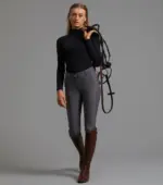 PREMIER EQUINE Pandora Bayan Tam Koltuk Jel Binme Pantolonu Antrasit - Görsel 2