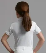 PREMIER EQUINE Luciana Kız Kısa Kollu Gösteri Gömleği Beyaz - Görsel 5