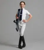 PREMIER EQUINE Luciana Kız Kısa Kollu Gösteri Gömleği Beyaz - Görsel 2