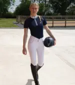 PREMIER EQUINE Maria Diamanté Gösteri Gömleği - Lacivert - Görsel 6