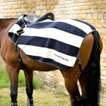 PREMIER EQUINE Vellus Egzersiz Blanketi -- Lacivert/Beyaz -- XL Beden